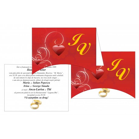 Invitatii de nunta personalizate INVN018