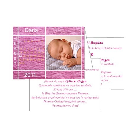 Invitatii de botez personalizate INVB002