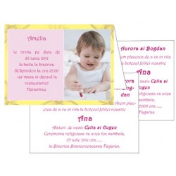 Invitatii de botez personalizate INVB004