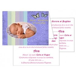 Invitatii de botez personalizate INVB011